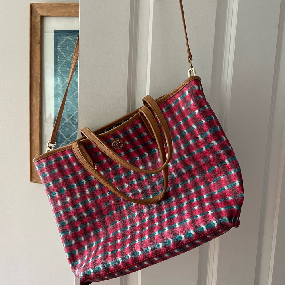 Tory Burch Triple Compartment Leather Tote